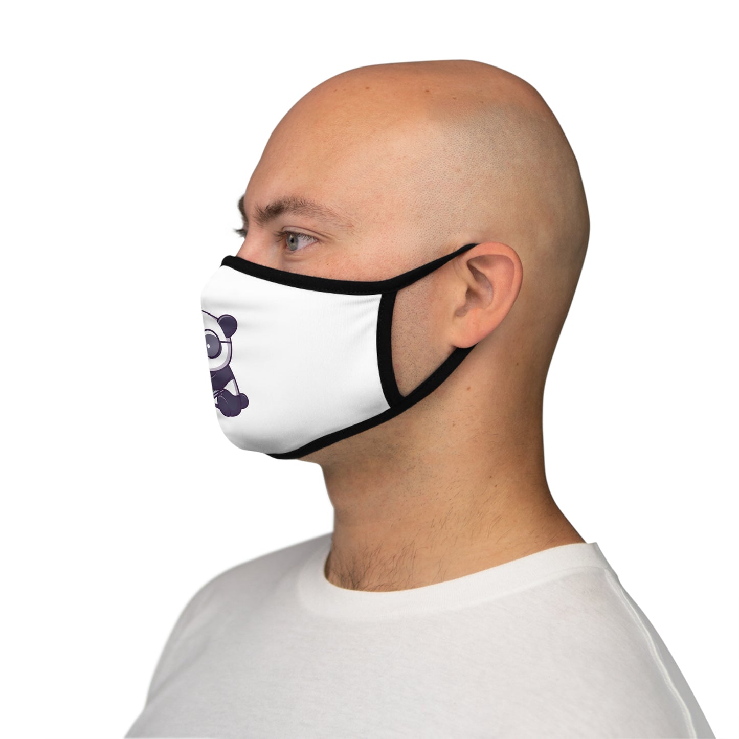 Productive Panda Fitted Polyester Face Mask