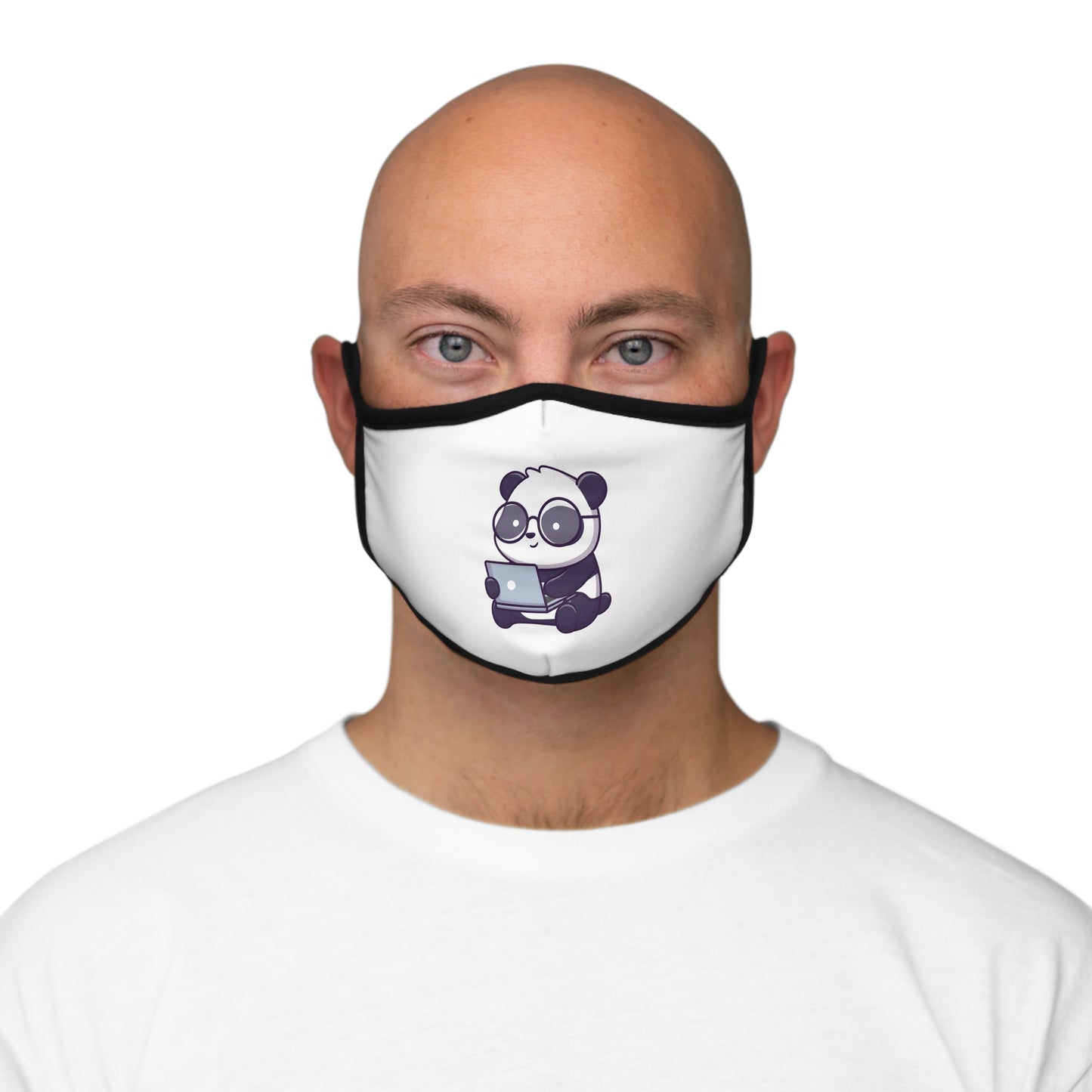 Productive Panda Fitted Polyester Face Mask