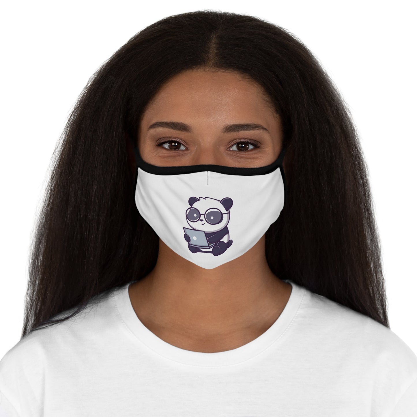 Productive Panda Fitted Polyester Face Mask