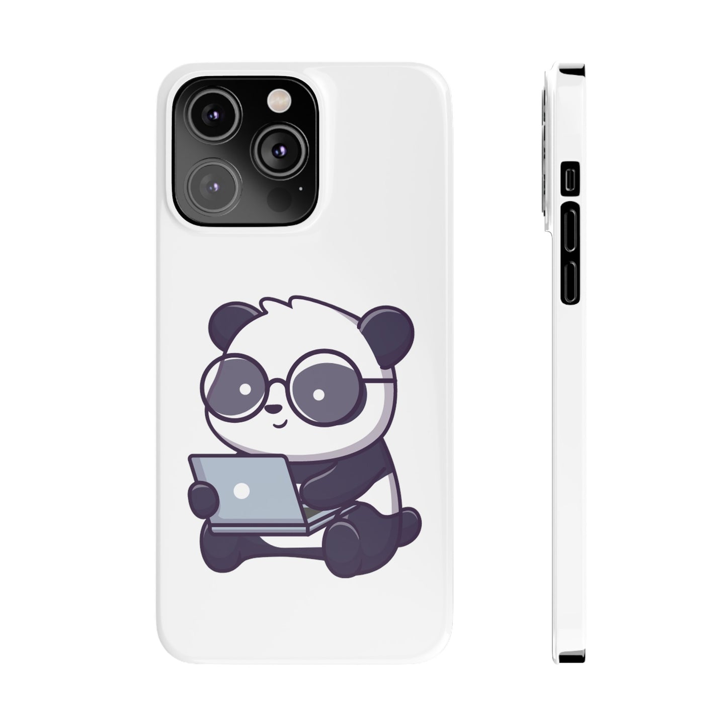 Productive Panda Slim Phone Cases